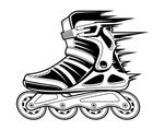 vector-inline-roller-skate-in-motion