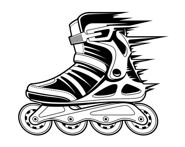 vector-inline-roller-skate-in-motion