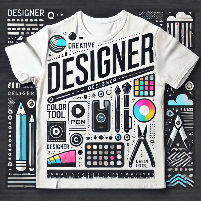 A-creative-and-stylish-t-shirt-design-dedicated-to-the-profession-of--Designer.--The-design-features-sleek-modern-typography-with-the-word--Designer--prominently-displayed-in-bold-letters.-Surrounding-the-text-