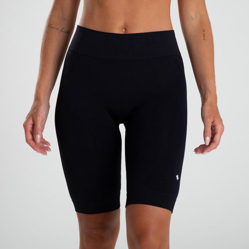 Bermuda feminina cinza de Yoga dinâmico Seamless