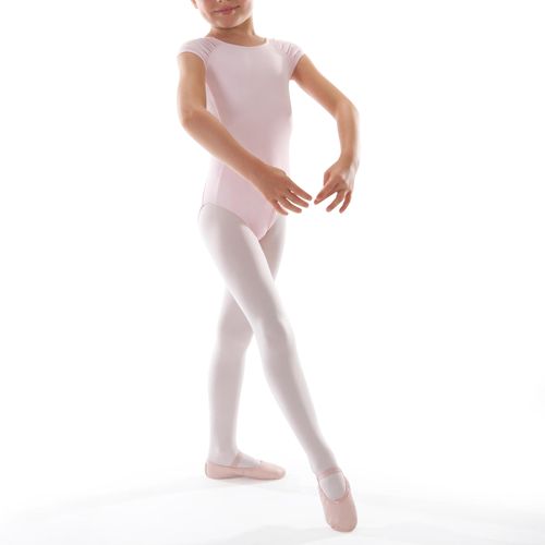 Collant de Ballet com Manga Infantil 100 Rosa Domyos