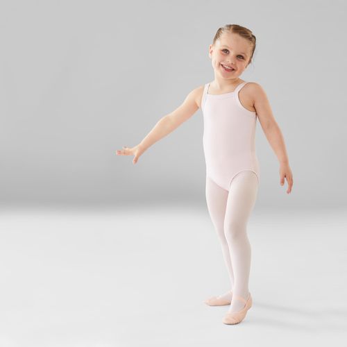 Maillot de Dança Clássica com Alças Finas Rosa Menina