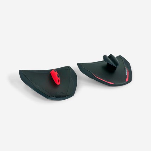 Palas de natação finger paddle 900 quick'in  preto vermelho